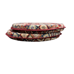 Coussin de Chaise Bistro Rond Tapisserie Aztèque | Coussin de Chaise Bistro Rond Bohème