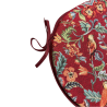 Coussin de Chaise Bistro Rond William Rouge Tapisserie | Coussin de Chaise Bistro Rond Rouge