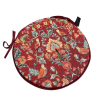 Round Bistro William Red Tapestry Seat Pads | Round Red Bistro Seat Pads
