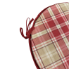 Rode Highland Ruit Ronde Bistro Stoelkussens | Rode Tartan Ronde Stoelkussens
