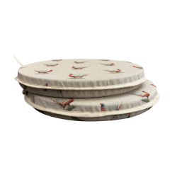 Cuscini rotondi per sedie da bistrot con fagiano piccoli | Cuscini rotondi per sedie con fagiano |