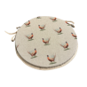 Coussins de siège bistro ronds petits faisans | Coussins de chaise ronds faisans |