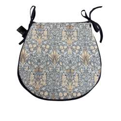 D-vormig zitkussen Snakeshead Denim | William Morris D-vormige zitkussens
