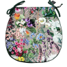Coussins de siège en velours en forme de D Rhapsody | Coussins de siège en velours floral classique