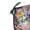 Coussins de siège en velours en forme de D Rhapsody | Coussins de siège en velours floral classique