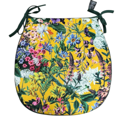 D-vormige fluwelen zitkussens voor de midzomer | D-vormige fluwelen zitkussens met bloemenmotief