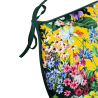 D-vormige fluwelen zitkussens voor de midzomer | D-vormige fluwelen zitkussens met bloemenmotief
