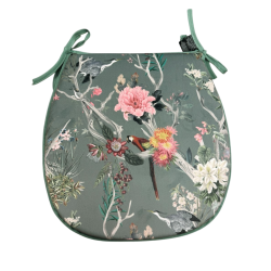 D-vormige fluwelen Chinoiserie zitkussens | D-vormige luxe fluwelen zitkussens