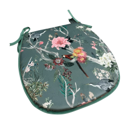D-vormige fluwelen Chinoiserie zitkussens | D-vormige luxe fluwelen zitkussens