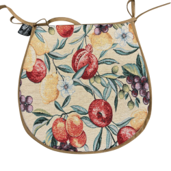 Natuurlijke Fruit Tapestry D-vormige Stoelkussens | Klassieke D Fruit Stoelkussens