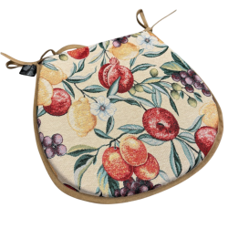Natuurlijke Fruit Tapestry D-vormige Stoelkussens | Klassieke D Fruit Stoelkussens