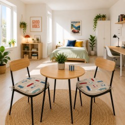 Classic Camper D-förmige Sitzpolster | Moderne Fun D-förmige Stuhlkissen |