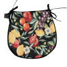 Cuscini per sedie a forma di D con frutti neri | Cuscini classici a forma di D con frutti |