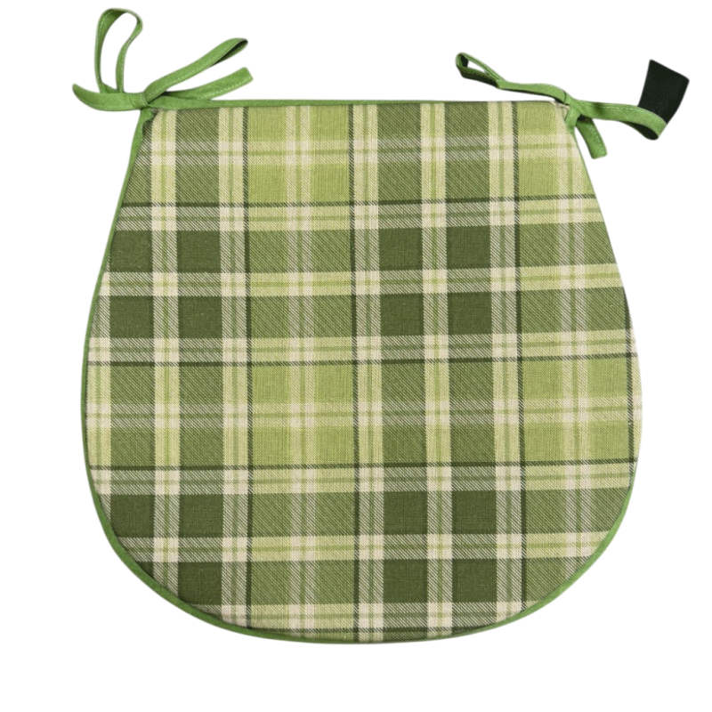 Highland Check Grün D-förmige Sitzkissen | Tartan D-förmige Sitzkissen
