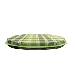 Cuscini per sedie a forma di D Highland Check Green | Cuscini per sedie a forma di D Tartan