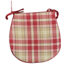 Cuscini per sedie a forma di D a quadri rossi delle Highlands| Cuscini per sedie a forma di D a tartan rosso |