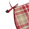 Cuscini per sedie a forma di D a quadri rossi delle Highlands| Cuscini per sedie a forma di D a tartan rosso |