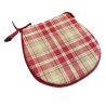 Highland Check Red D-förmige Sitzpolster| Rote Tartan D-förmige Sitzpolster |