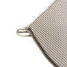 Cuscini per sedie a forma di D a righe grigie | Cuscino per sedie a forma di D extra spesso a righe