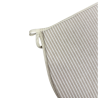 Coussin de siège en forme de D à rayures blanches | Coussin de siège en forme de D à rayures extra épaisses