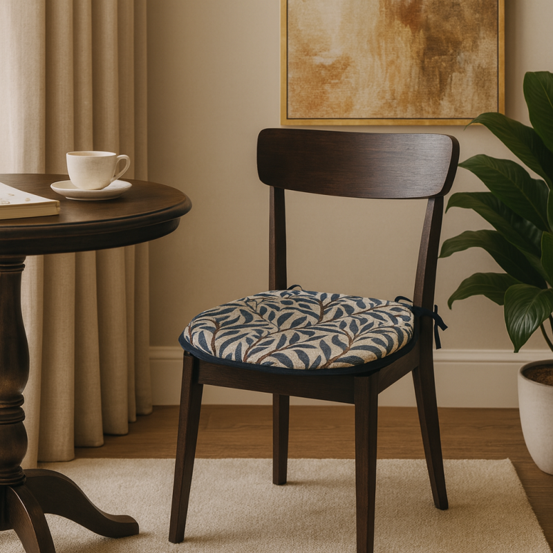 Cuscino per sedile a forma di D Willow Bough Azure | Cuscini per sedile arazzo a forma di D |