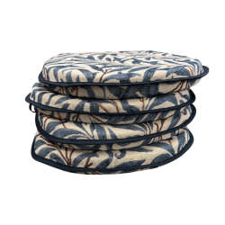 Coussin de siège en forme de D Willow Bough Azure | Coussins de siège en tapisserie en forme de D |