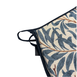 Coussin de siège en forme de D Willow Bough Azure | Coussins de siège en tapisserie en forme de D |