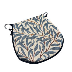 D Shaped Seat Pad Willow Bough Azure | D Shaped Tapestry Seat Pads |
