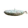 Coussin de siège en forme de D Willow Bough Seaspray | Coussin de siège bleu vert en forme de D