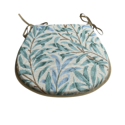 D Shaped Seat Pad Willow Bough Seaspray | D Shaped Blue Green Seat Pad