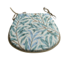 Cuscino per sedile a forma di D Willow Bough Seaspray | Cuscino per sedile blu verde a forma di D