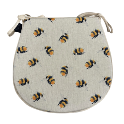 Cuscino per Sedia Reversibile a Forma di 'D' con Piccole Api | Set di 4, 6 o 8 Cuscini per Sedia