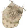 Cuscini per sedie a forma di 'D' reversibili in lana | Set di 2, 4, 6 o 8 cuscini per sedie
