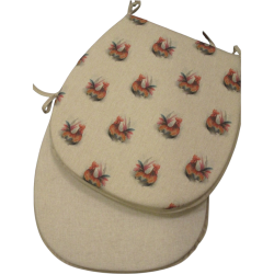 Cuscino per Sedia Reversibile a Forma di 'D' con Gallo | Set di Cuscini per Sedia a Doppia Faccia