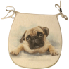 Große Pug Wendbare 'D' Form Sitzkissen | Set mit 2, 4, 6, 8 Stuhlkissen