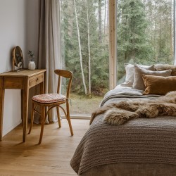 Cuscino per sedile a forma di D Willow Bough Rust | Cuscini per sedile a forma di D con motivo |