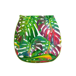 Cuscino a Forma di D Foglie Tropicali | Cuscini Moderni Multicolori |