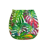 Cuscino a Forma di D Foglie Tropicali | Cuscini Moderni Multicolori |