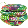 Coussin de siège en forme de D Feuilles tropicales | Coussins de siège modernes multicolores |