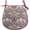 Cuscino per sedile a forma di D Strawberry Thief Crimson | Cuscino per sedile a forma di D rosso floreale