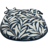 Cuscino per sedile a forma di D Willow Bough Ebony | Cuscini per sedile a forma di D con motivo |
