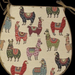 Tapestry Llama D-vormige Zitkussens | D-vormige Dieren Tapestry Zitkussens