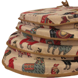 Tapestry Llama D-vormige Zitkussens | D-vormige Dieren Tapestry Zitkussens