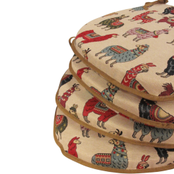 Tapestry Llama D-vormige Zitkussens | D-vormige Dieren Tapestry Zitkussens
