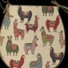 Cuscini per sedili a forma di D con arazzo di lama | Cuscini per sedili arazzo a forma di D con animali