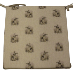 Coussin de Siège Carré Réversible Grand Lapin | Ensemble de 2, 4, 6 ou 8 Coussins de Chaise