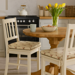 Coussins de siège carrés Petits Faisans | Ensemble de 2,4,6,8 coussins de chaise | 2 côtés