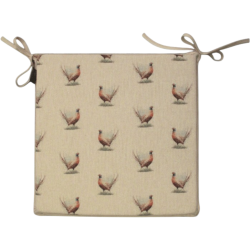 Coussins de siège carrés Petits Faisans | Ensemble de 2,4,6,8 coussins de chaise | 2 côtés