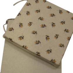Bumble Bees Omkeerbare Vierkante Stoelkussens | Set van 2, 4, 6 of 8 Stoelkussens