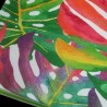 Coussin de Siège Carré Feuilles Tropicales | Coussins de Siège Carrés Multicolores Modernes